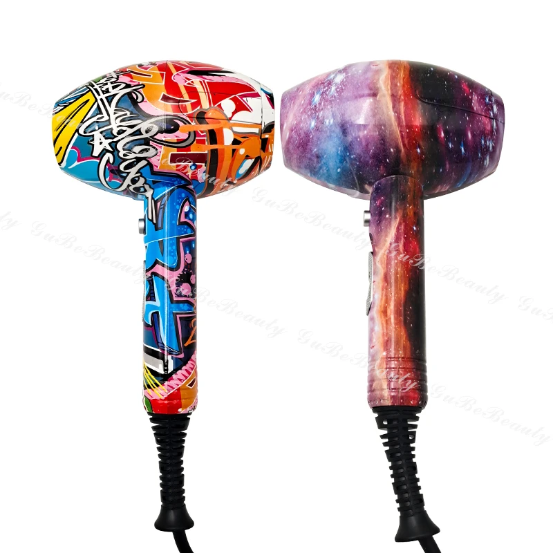 Gubebeauty FKS graffiti sky salon hair care dryer hair starry ionic custom hair dryer with FCC&CE