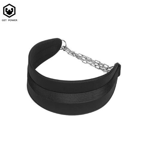 Gym Fitness Exercise Belt Heavy Chain Weighted Dips ,Pull up Weightlifting Dipping Belt,weight lifting belt neoprene