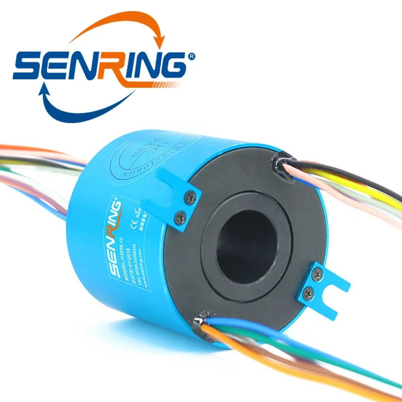 H2056 through bore slip ring rotary joints with OD56mm 12 wires 5A sliprings