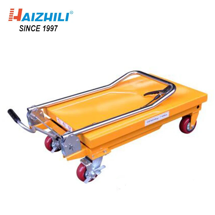 HaizhiLi Handling Equipment Chinese manufacturer portable hydraulic manual scissor hand  lift table