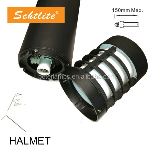 HALMET 7 160mm E27 fluorescent outdoor lawn bollard light