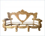 Hand carved teak unfinished furniture frame Teak Wooden Chair Furniture Living Room Set