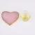 Import Hand Crafted Rose Quartz Crystal Coaster Teacup Mat with Gold Electroplated,Heart Crystal Stone Slab Slice Jewelry Home Decor from China