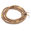 Handmade Jewelry Natural Wenge 6mm 108 mala prayer wooden beads Buddhist bead Wood Meditation Necklace Bracelet