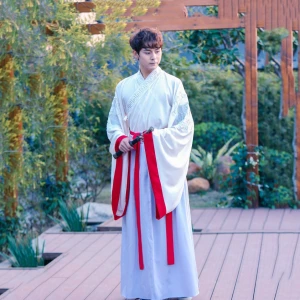 Hanfu Chinese traditional dress Men coat Ancient Big-Sleeved wide-sleeved Embroidery Chinese Hanfu men