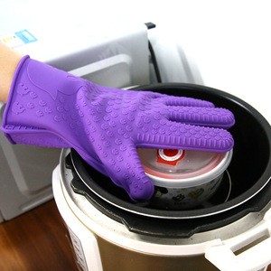 Heat Resistant thick Silicon Kitchen barbecue oven Cooking glove BBQ Grill Glove Oven Mitt Baking glove