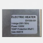 Heater element Electric heater for ventilation 50Hz 60Hz 1000w 230v