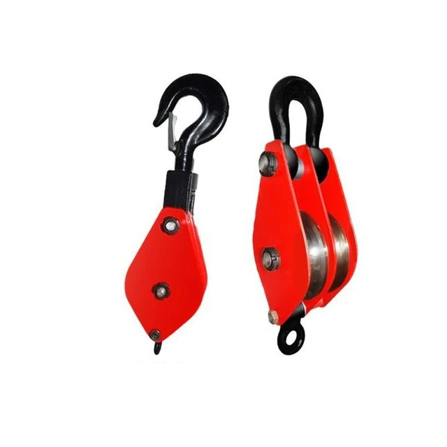 Heavy Duty Double Sheave Snatch Lifting Pulley Block With Hook