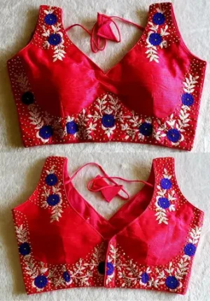 Heavy Embroidery Handwork Traditional Design Saree Lehenga Blouse Fashionable Ladies Women Girls Wear for Wedding Season