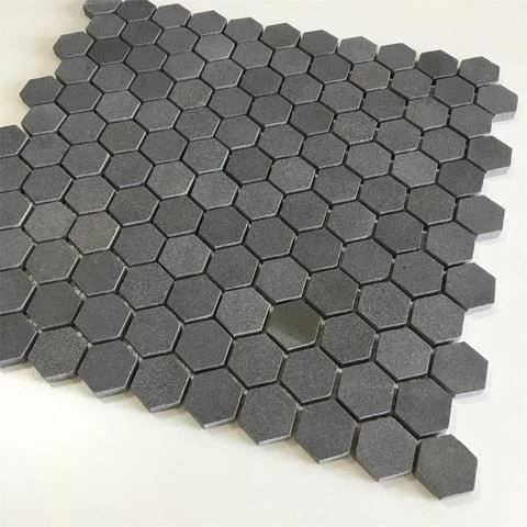 hexagon marble mosaic natural stone basalt  price wood grain marble