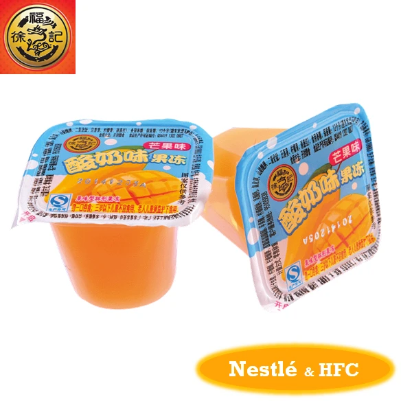 HFC bulk fruit jelly cup, pudding with fruit flavour