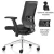 High Black Ergonomic Plastic Mesh Aluminum Alloy Casters 3D Adjustable Armrest Executive Conference Visitor Staff Office Chair