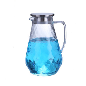 High Borosilicate Glass Pitcher Diamond Style Glass Cold Water Kettle