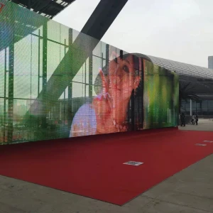 High Brightness Advertising Stage Background Transparent Glass LED Display Screen 7.8mm