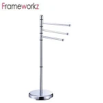 High-end fashion Chrome bathroom clothes rack bathroom accessories towel stand rack