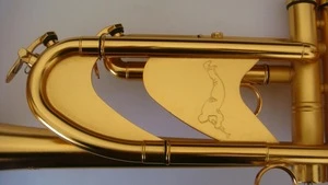 high grade trumpet brush gold surface import brass bell professional musical instruments