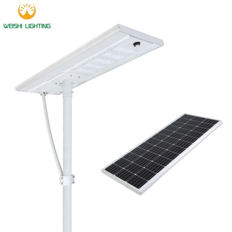 High Lumen High Quality Outdoor IP65 50w 80w 90w 100w integrated all in one LED solar street light