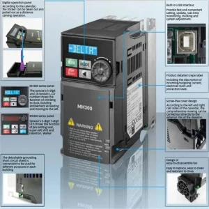 High Performance AC Motor Drive discount MS 300 Delta VFD Pump High Efficiency Three Phase 380V AC Variable Frequency Converter