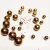 Import high quality 3mm metal hole spacer beads rose gold plated bead from China