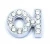 Import High quality 8mm metal zinc alloy greek letter beads for jewelri from China