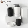 High quality bathroom set ceramic western hotel soap dispenser soap dish bathroom accessory matte glazed