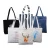 Import High Quality Black Reusable Cotton Shopping Custom Print Tote Bag Silk Screen Printing from China