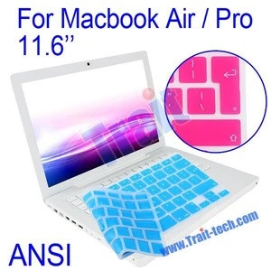 High Quality Clear Crystal Guard EU/UK Protective Film Silicone Keyboard Cover for Macbook Air/Pro 11.6"