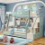 Import high quality kids bunk bed Children furniture bunk bed with slide from China