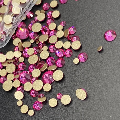 Buy High Quality Kinds Of Colors Flat Back Glass Rhinestones Non Hotfix ...