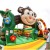 Import High quality PVC material carton inflatable monkey jungle bouncer castle jumping house for kids and adult from China