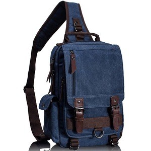high quality single shoulder sling cross body canvas casual messenger bag for men