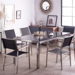 High Quality stainless steel patio table and chairs garden furniture