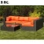 Import High quality used hotel sofa set  foshan Outdoor Furniture  factory Wicker Rattan aluminum garden sofa from China