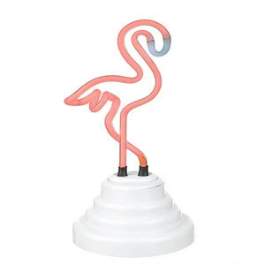 Hign Quality Neon Sculpture Real Glass Tube Flamingo Neon light Lamp DC5V Neon light Sign Handcraft