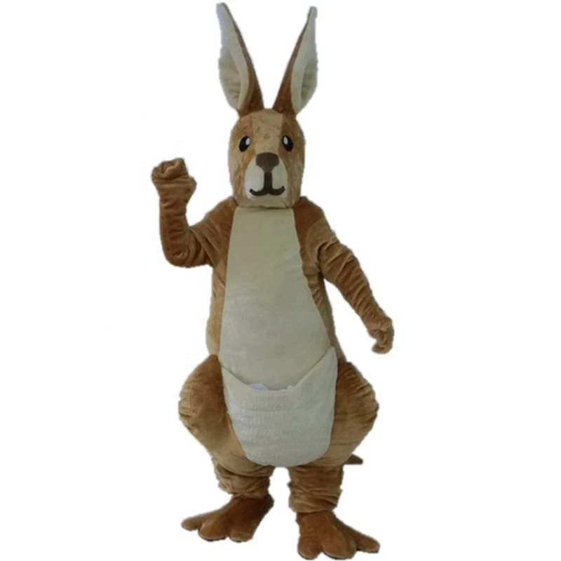 Hola mascot/ brown kangaroo mascot costumes with pocket