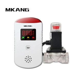 Home kitchen Combustible gas/ natural gas / liquefied petroleum gas leak alarm with self-closing valve function