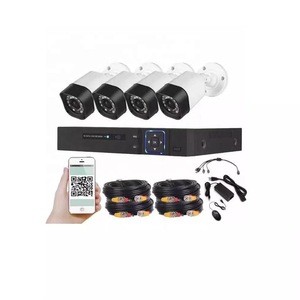 Home security cheapest HD 720P 1080p plastic camera 4CH AHD DVR kits CCTV System