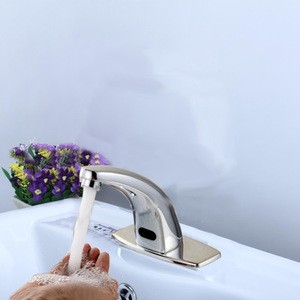 Homedec Deck Mounted bathroom hot and cold automatic IR sensor basin faucet