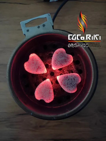 Hookah Charcoal in Heart Shape Premium Quality Charcoal Briquettes White Ash Made With 100% Selected Coconut Shell Valentine Day