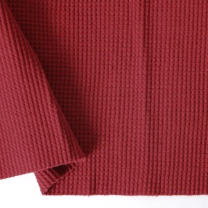 Hot 97%Cotton 3%Spandex 280GSM Stretch Waffle Fabric for Garment Co0014-11