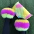 Import Hot fashion colorful custom fur slippers set fur slippers match with jelly bags from China