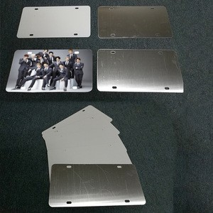 Hot  In  USA ,Sublimation Blank  aluminum Car License number plate  For  Heat  Press Machine Sublimation paper printing