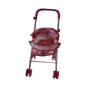 Hot popular iron metal toy pretend cheap baby stroller for doll
