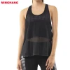Hot Sale Breathable Perforated Mesh Panel Racer Back Women Tank Top