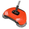 Hot Sale Hand push propelled sweeper natural broom 360 degree rotate stick broom straw for hard floor
