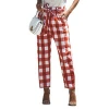 Hot Sale Long Check Pant Slim Fit Trousers For Woman