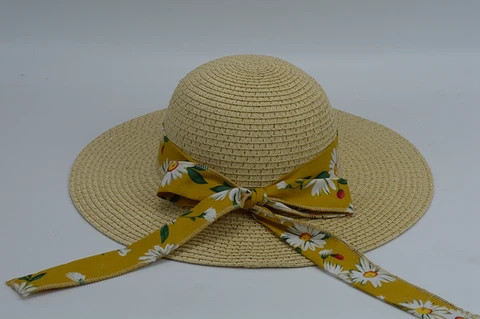 Hot sale outdoor wide brim floppy beach unstructured plain straw hat