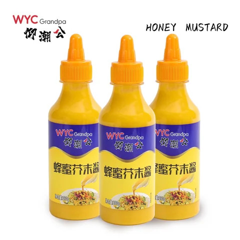 Hot Sale  Quality  Factory Honey Mustard Seed Sauce Oriental Premium Honey Mustard Dressing Japanese Food Condiment BBQ Cooking