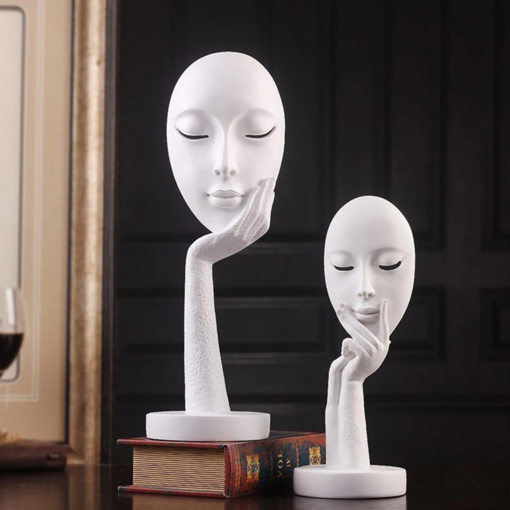 Hot Sale Resin Crafts Ornaments Home Decoration Face Shaped Resin Crafts Ornaments Sculpture For Business Gift