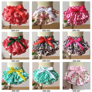 Wholesale newborn baby girls diaper cover ruffle bloomers 100%cotton baby  underwear